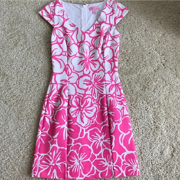 Lilly Pulitzer Dresses & Skirts - Lilly Pulitzer Pink/White Dress